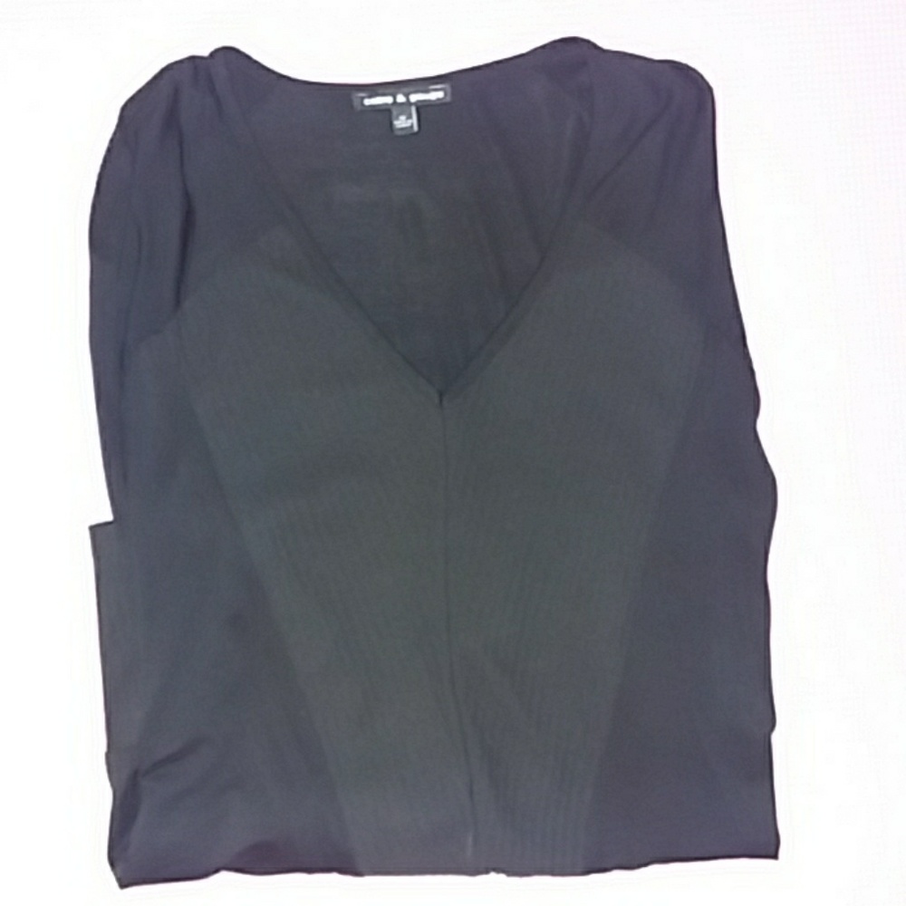 Black Slinky shirt quarter sleeves